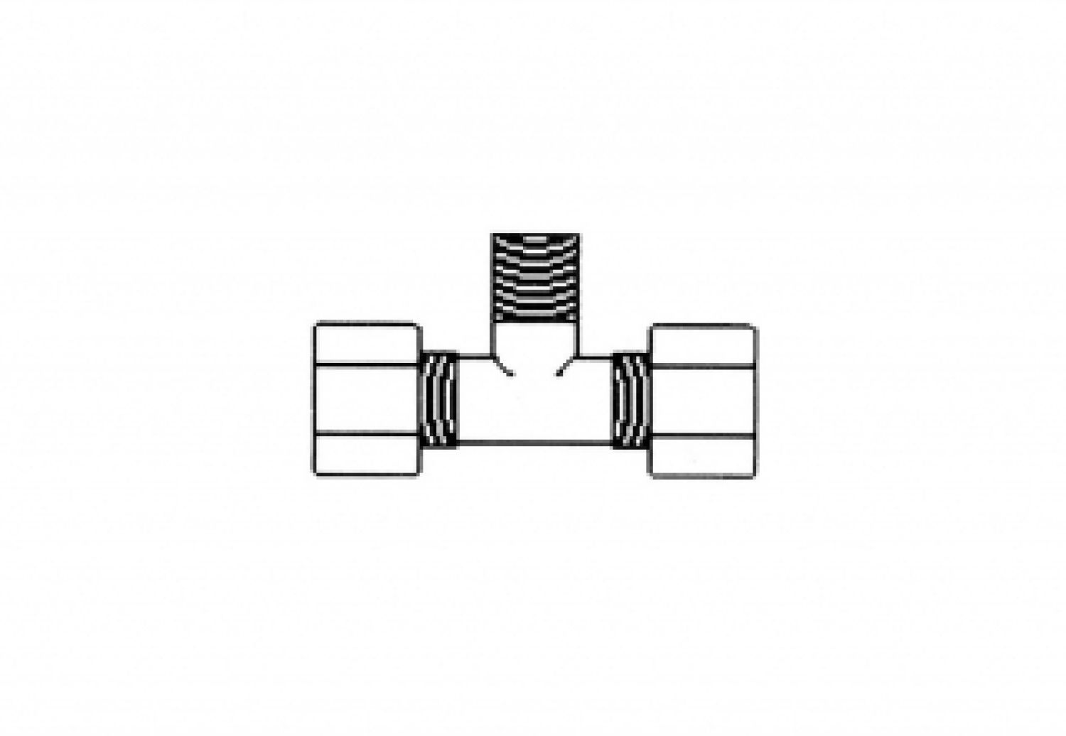 Фитинг JC 60-6-6 Aquapro Тройник трубка 3/8"x3/8" (резьба)