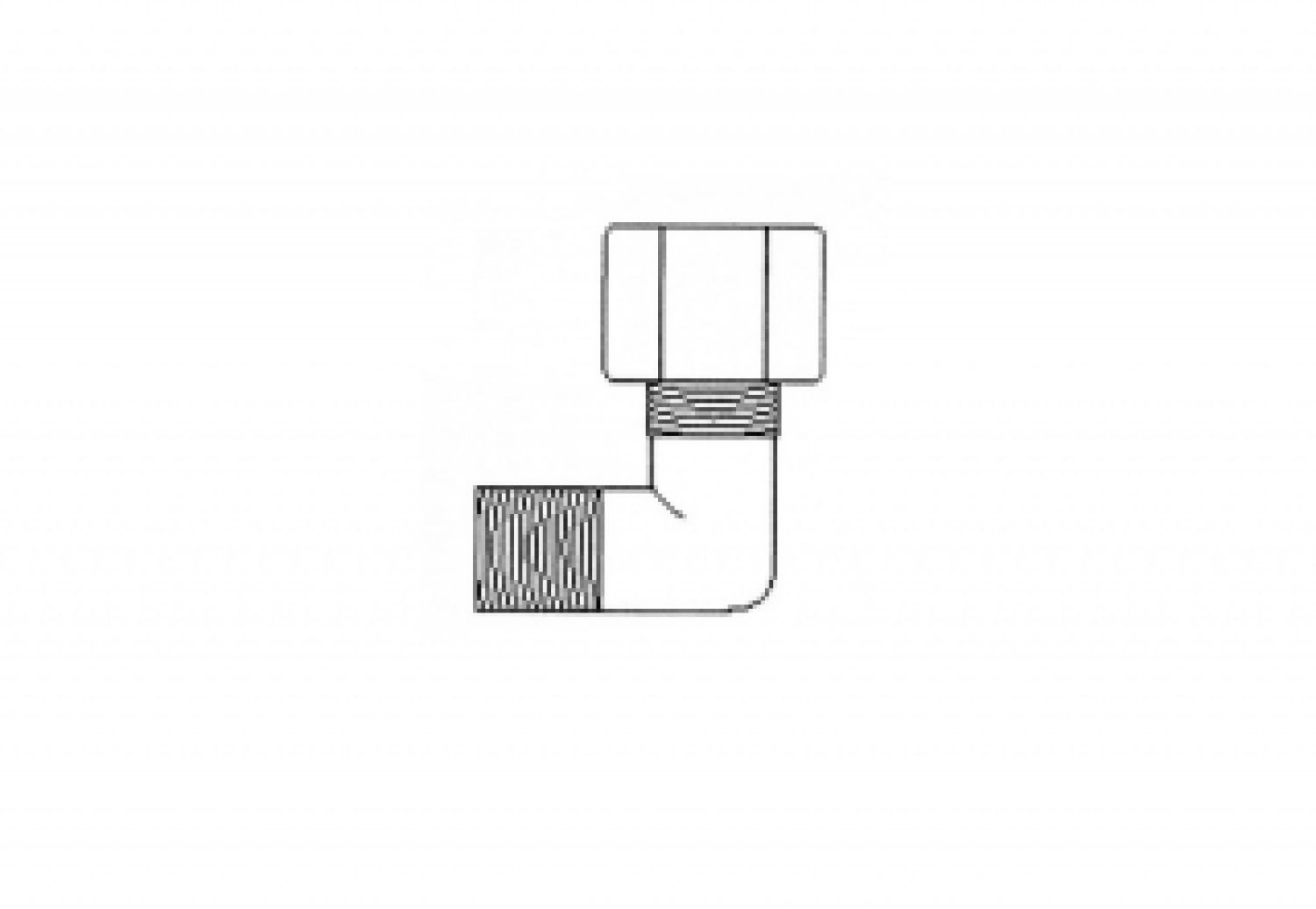Фитинг JC 40-4-2 Aquapro Уголок1/4"х1/8" внешняя резьба (резьба)